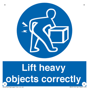 Lift heavy objects correctly